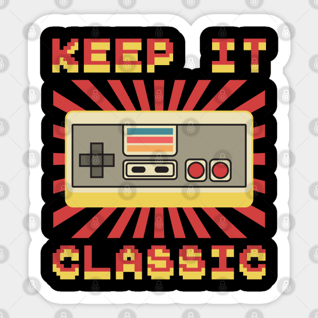 Keep It Classic - Retro Videogame Love Sticker by Mandegraph